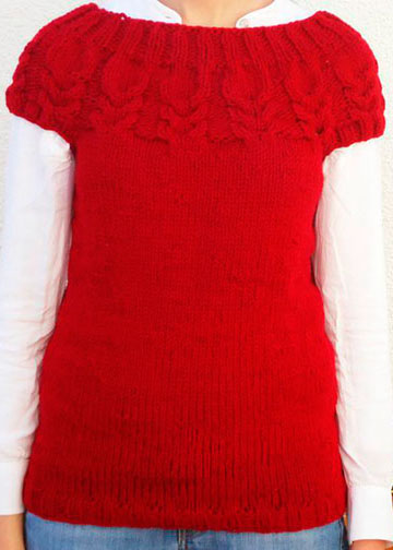 Cable sweater